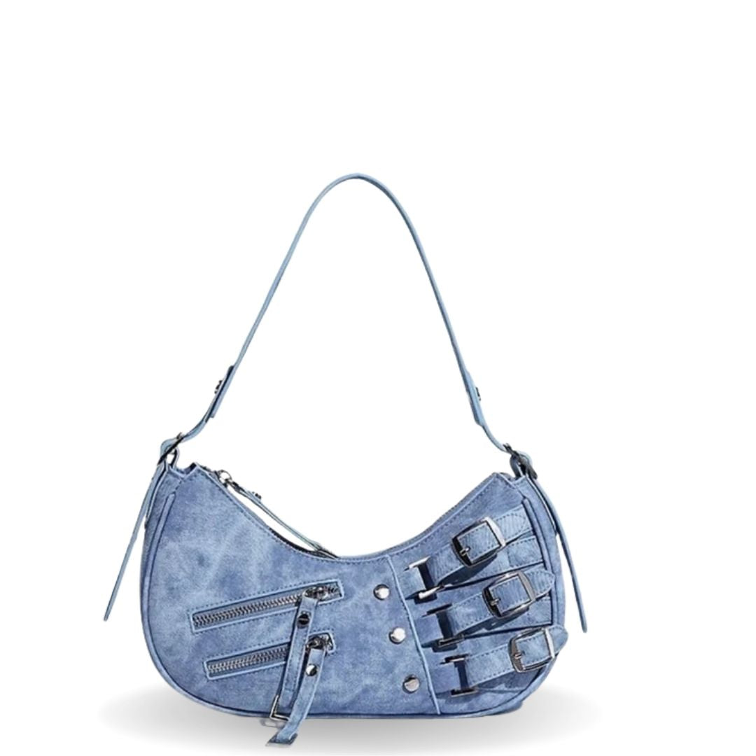 Strapped in Love Y2K Baguettes - Denim