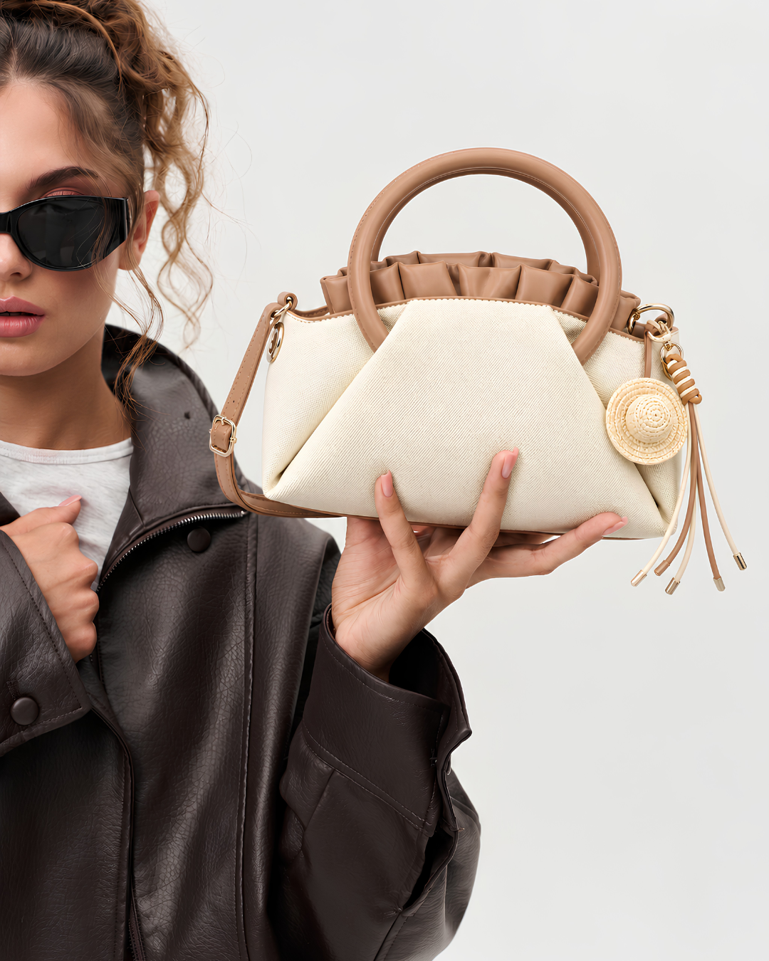 Cinnamon swirls handbag