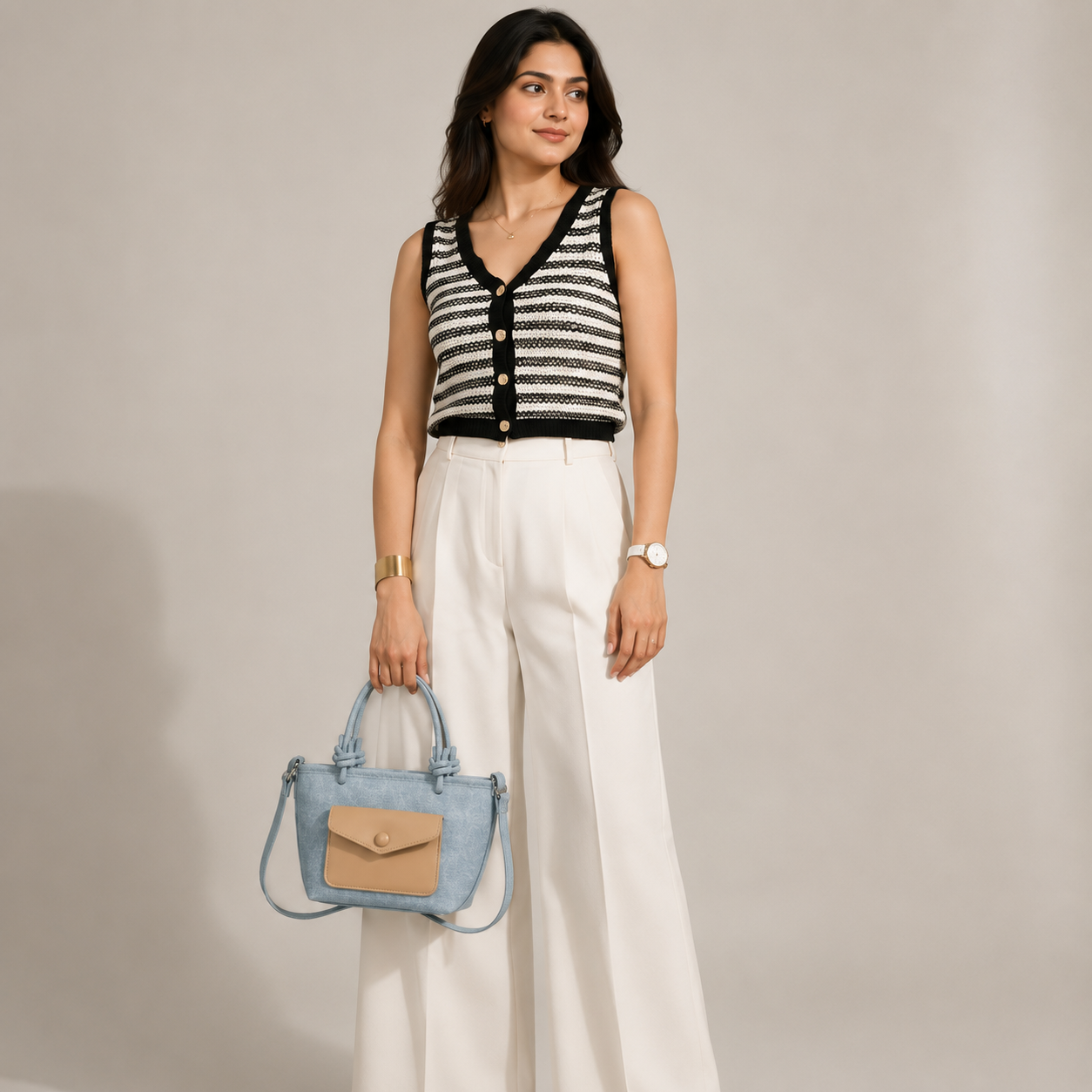 Knotty Denim Mini Handbags
