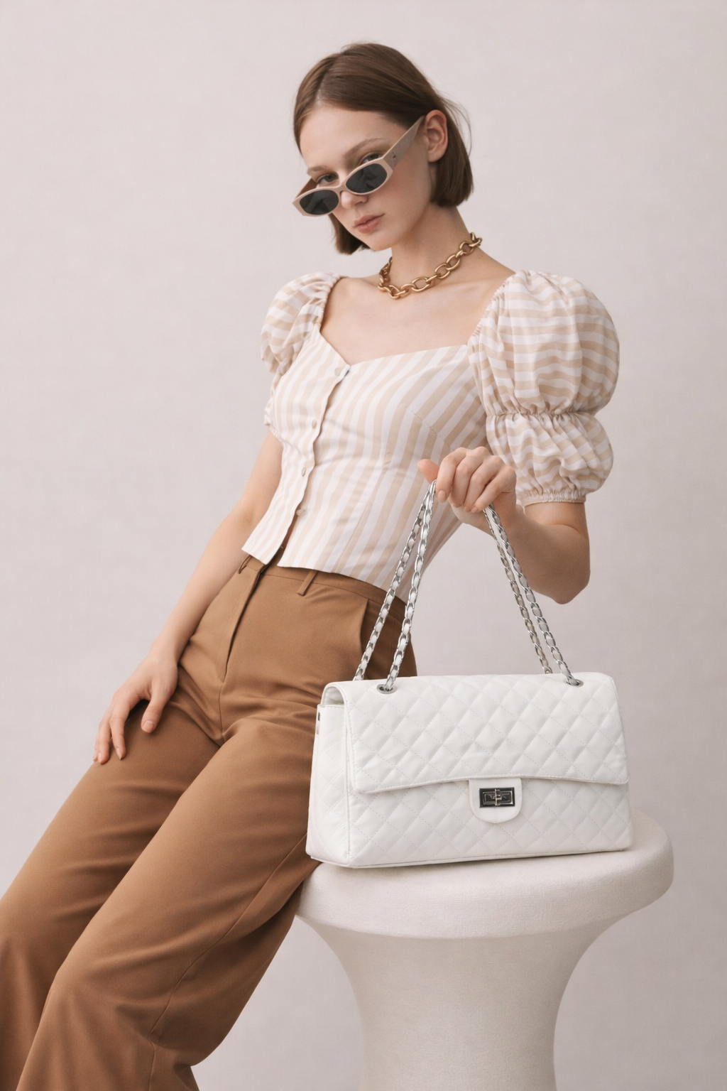 Boldly Quilted Jumbo Handbag