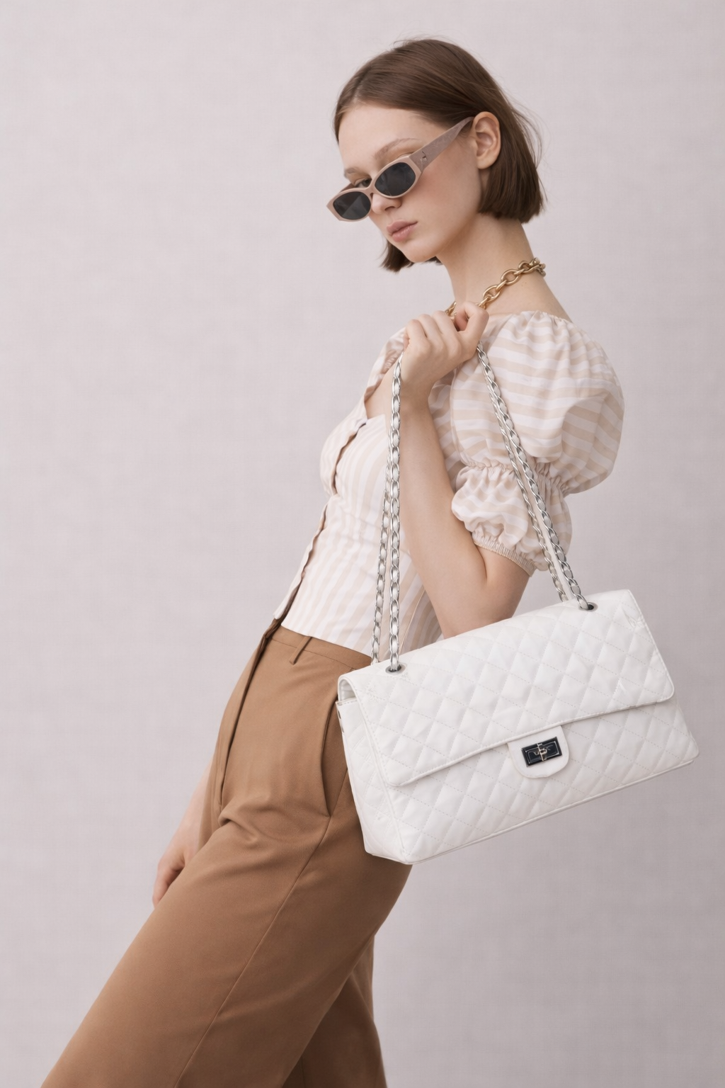 Boldly Quilted Jumbo Handbag